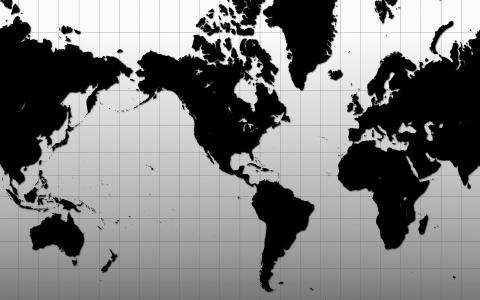 世界大陆地图壁纸