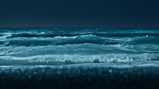 海洋在晚上壁纸