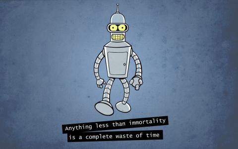 Bender任何不到不朽的东西是浪费时间壁纸