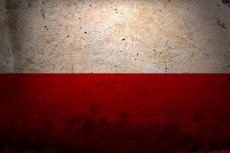 波兰壁纸的旗子