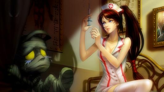 护士Akali And Amumu  - 英雄联盟高清壁纸