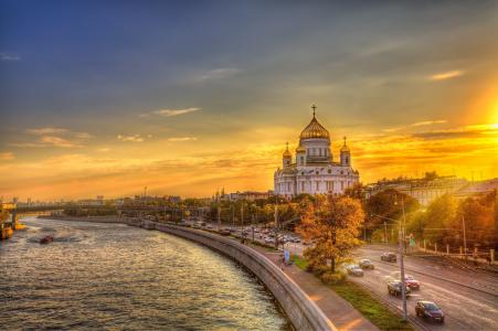 莫斯科的黄昏日落