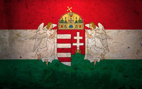 匈牙利壁纸的旗子