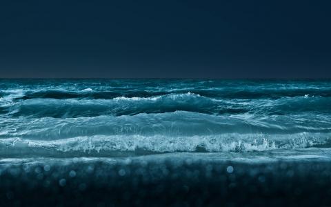海洋在晚上壁纸
