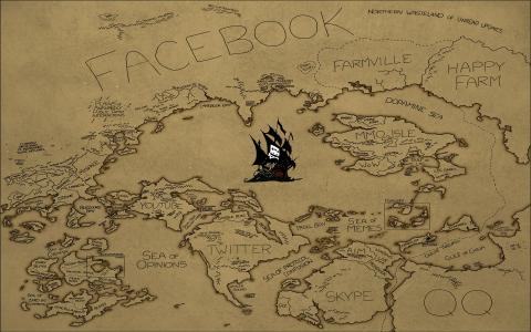 社交网络地图壁纸