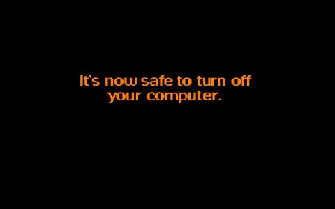 它现在安全关闭您的电脑壁纸