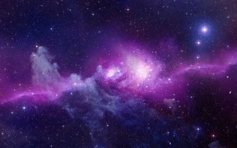 紫色星云壁纸