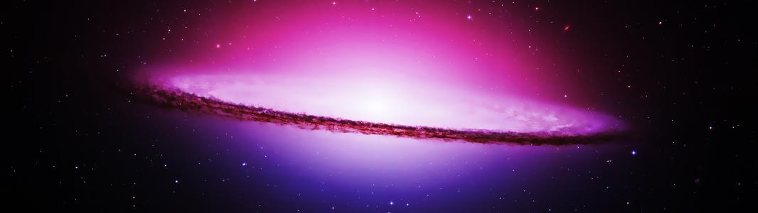 紫色发光的银河壁纸