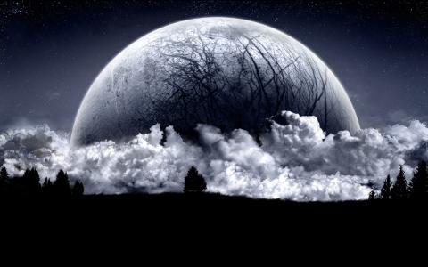巨型行星 - 月亮壁纸