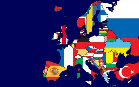 欧洲地图标志壁纸