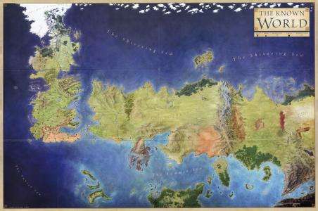 权力游戏已知的世界地图墙纸