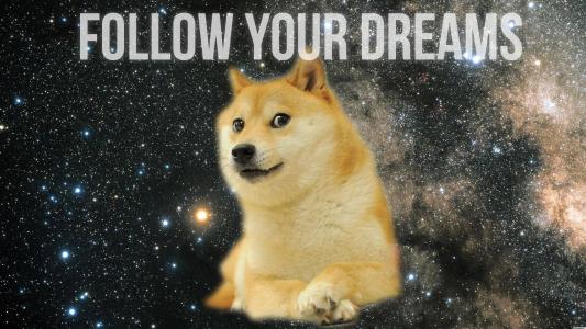 Doge Follow Your Dreams高清壁纸