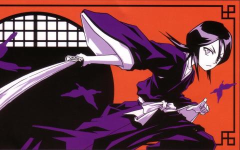 Rukia Kuchiki与武士刀壁纸