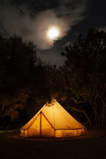夜色野外露营图片