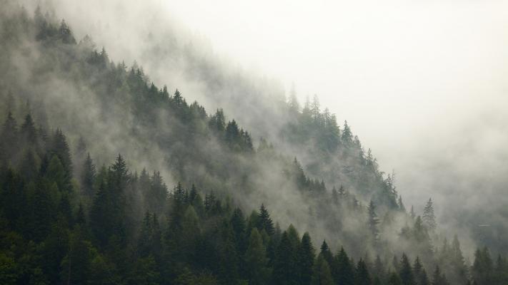云霧繚繞的山峰壁紙
